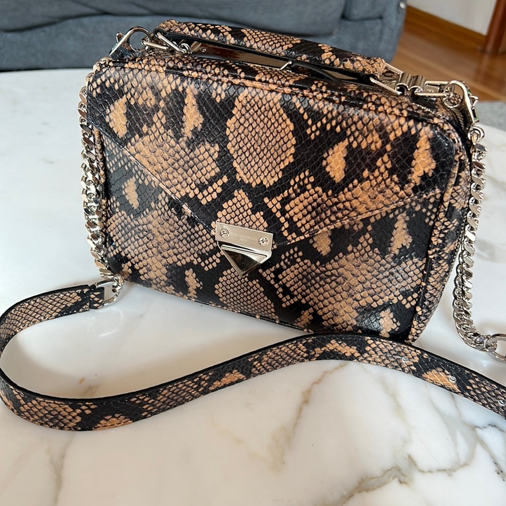 Brand New! Kooples Barbara Leather Python Effect … - image 1